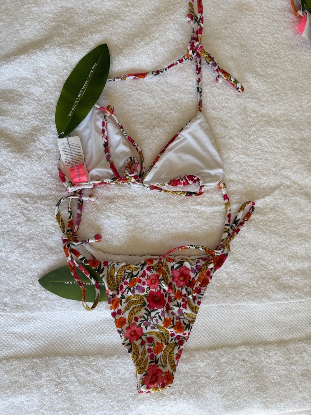 Set - Farm Rio Banana Flowers Triangle Bikini - Picture 12 of 12
